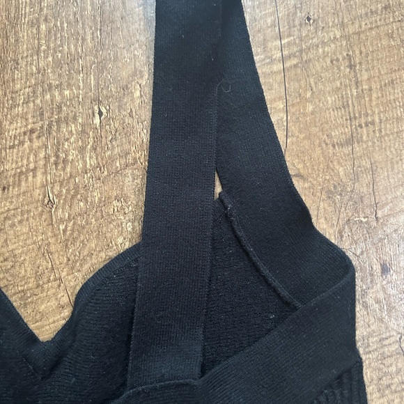 Abercrombie & Fitch Black Ribbed Knit Tank Top Sweetheart Neckline Size Small - Picture 9 of 12